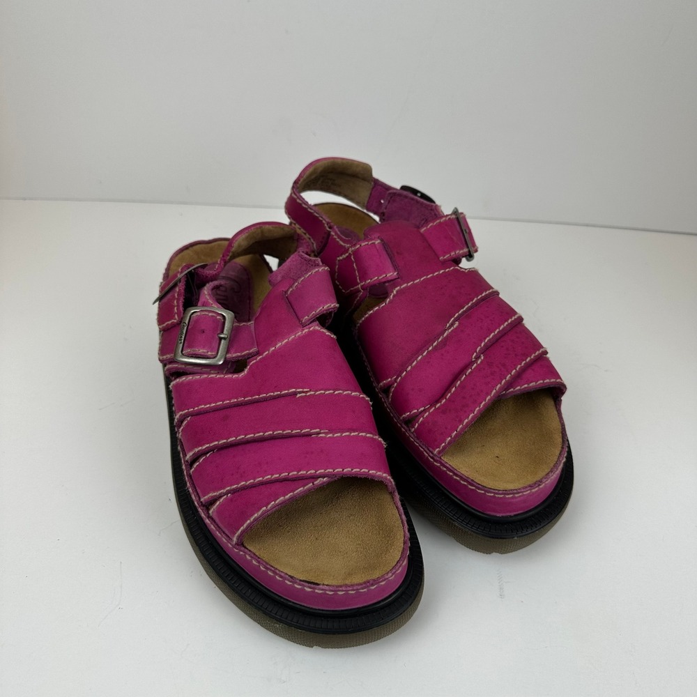 Candies Vintage 90s Pink Leather Fisherman Sandals Chunky Platform Y2K Size 8